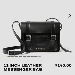Dr Martens 11 inch leather messenger bag